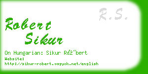 robert sikur business card